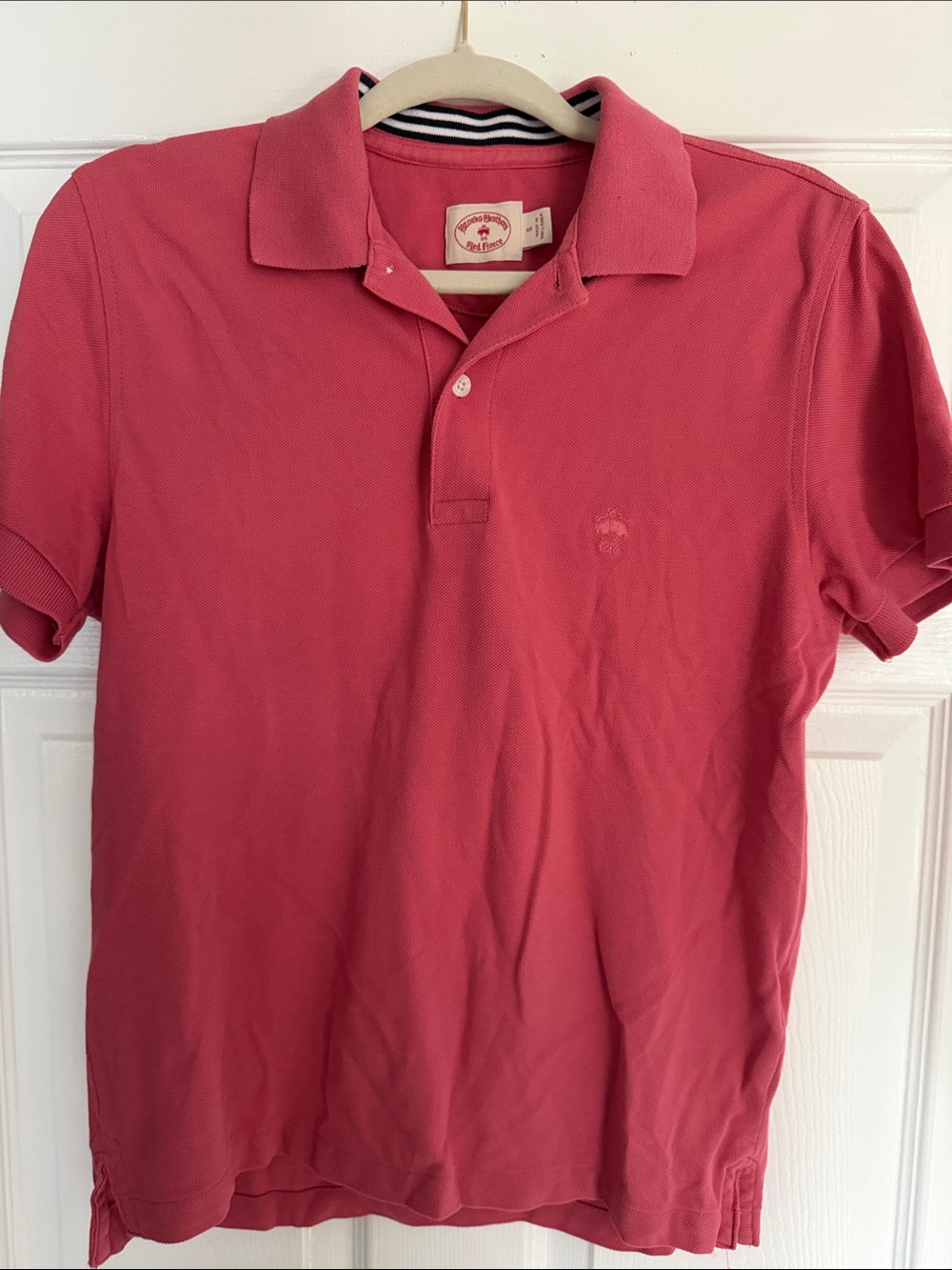 Brooks Brothers Men’s Coral Pink Short Sleeve Polo
